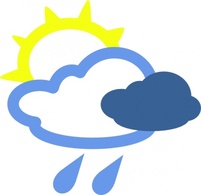 Nature - Sun And Rain Weather Symbols clip art 