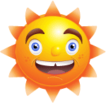 Sun Smiling Free Vector 