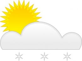 Nature - Sun Snow clip art 