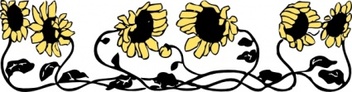 Sunflower Border clip art