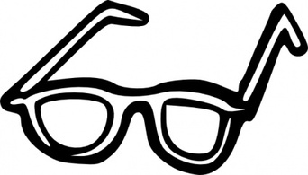 Cartoon - Sunglasses Outline clip art 