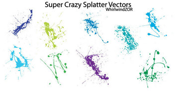 Grunge - Super colourful splatter free vector 