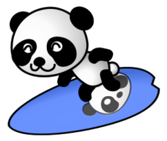 Holiday & Seasonal - Surfer Panda 