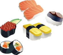 Food - Sushi Set clip art 