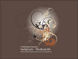 Flourishes & Swirls - Swirly Curls - Sick Brush Kit 