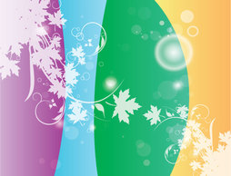 Swirly Flower Colors Vector