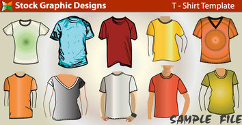 Templates - T-shirt template free vector pack 