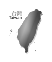 Taiwan map (R.O.C.) grey ver Preview