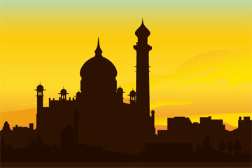 Taj Mahal Vector Illustration Preview
