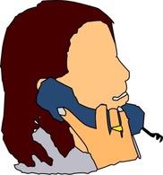 Technology - Talking In The Phone clip art 