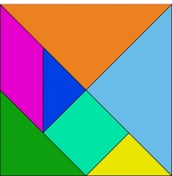 Tangram-24 clip art 