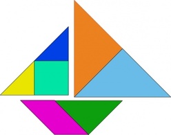 Technology - Tangram Asian Game clip art 