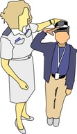 Teaching How To Salute clip art Preview