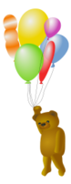 Animals - Teddy Bear with Balloons 