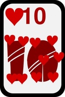 Objects - Ten Of Hearts clip art 