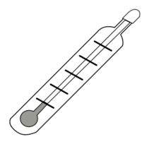 Thermometer Cold - Outline