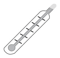 Thermometer Hot - outline