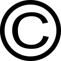 Signs & Symbols - Thin Copyright Symbol clip art 