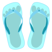 Thong light blue with footprint Preview