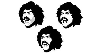 Three mustashe face free vector