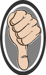 Thumb Down Vector Sign Preview