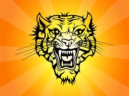 Animals - Tiger Tattoo Vector 