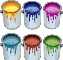 Tins with building paint opened color Preview