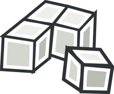 Cartoon - Tofu Cubes clip art 