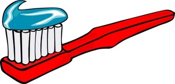 Food - Toothbrush With Toothpaste clip art 