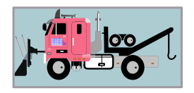 Transportation - Tow Truck with Snow Plow 