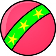 Toy Ball With Stars clip art