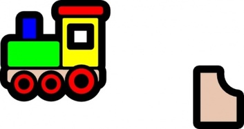 Transportation - Toy Train Icon clip art 