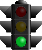 Transportation - Traffic Light: Green clip art 
