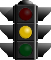 Cartoon - Traffic Light: Yellow clip art 