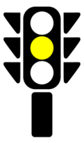 Transportation - Traffic semaphore yellow light 