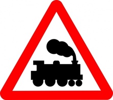 Transportation - Train Road Signs clip art 