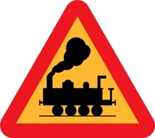 Transportation - Train Roadsign clip art 