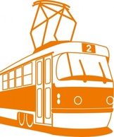 Transportation - Tramway clip art 