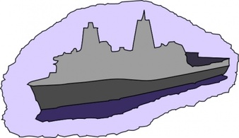 Transportation - Transport Dock Ship clip art 