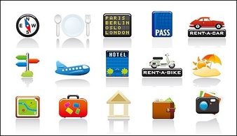 Icons - Travel icon set vector subject material 