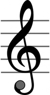 Music - Treble Clef clip art 