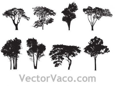 Nature - Tree Silhouette Vectors 