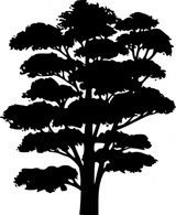 Nature - Tree Silhouettes clip art 