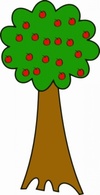 Flowers & Trees - Tree With Fruits clip art 