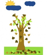 Nature - Tree With Leaves Falling clip art 