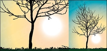 Trees no leaves vector material