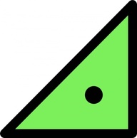 Triangle With Dot clip art 