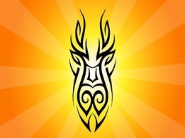 Tribal Mask Clip Art 