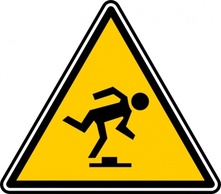 Signs & Symbols - Tripping Hazard clip art 