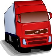 Transportation - Truck 18 Wheeler clip art 